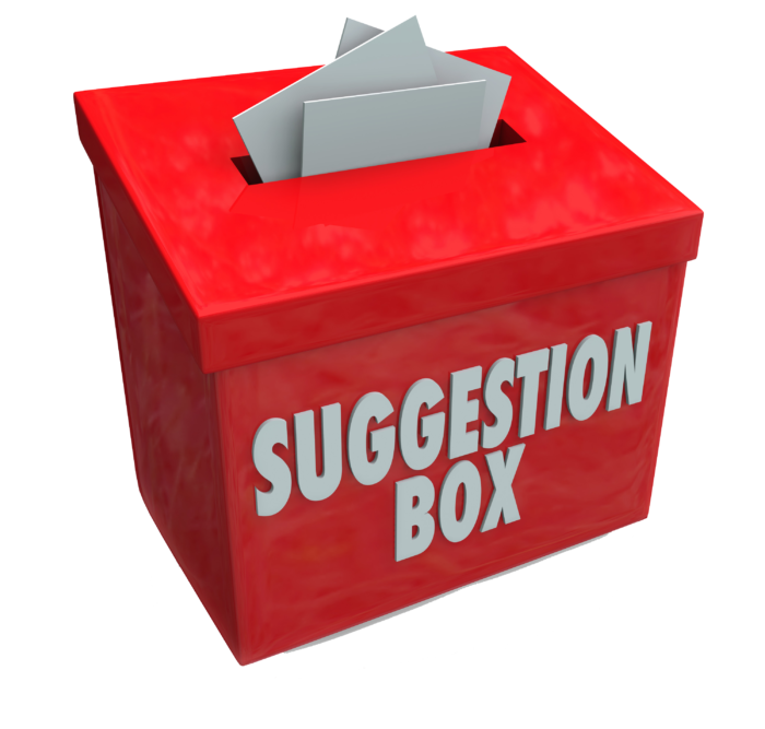 suggestion box transparent NAJIT