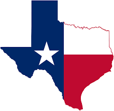 State of Texas in flag colors